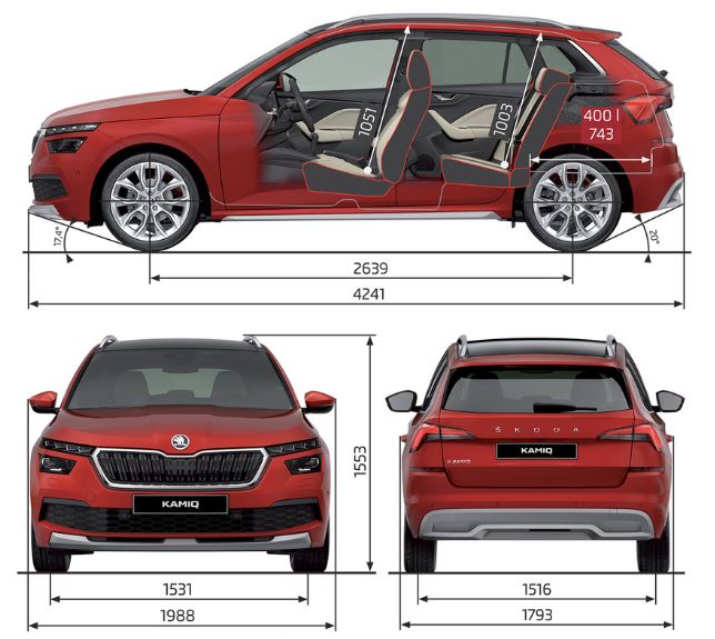 ŠKODA KAMIQ rozměry | AZ SERVIS Brno